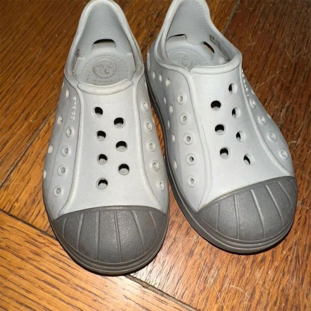 Crocs Kids Bump It Slip-On Water Sandals Gray Size C7 Unisex